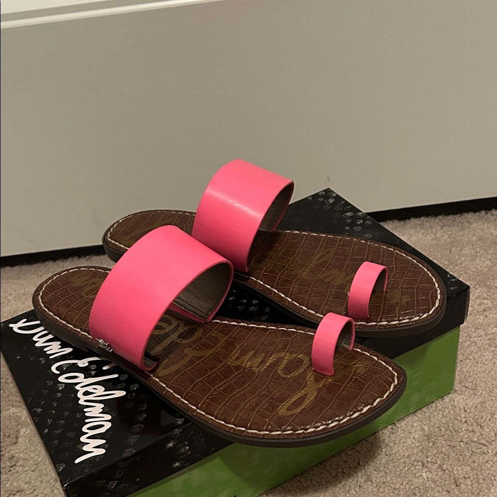 Sam Edelman Vibrant Pink Slide Sandals